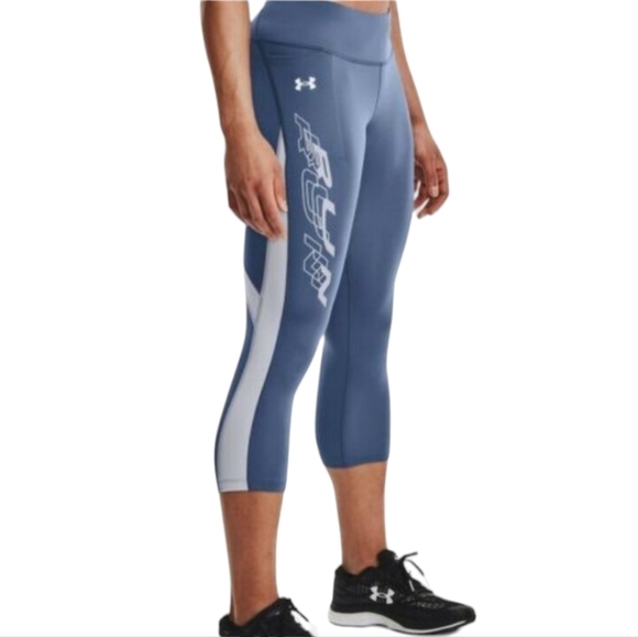Under Armour Blue and White Capris - Picture 1 of 15